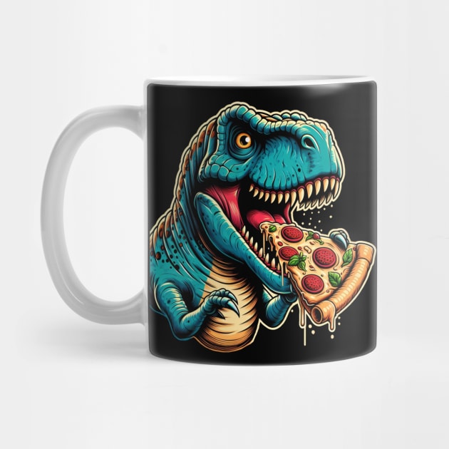 Tyrannosaurus Rex Eating Pizza by cowyark rubbark